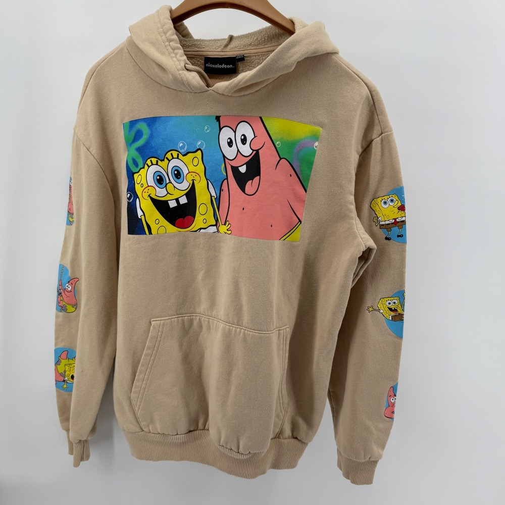 Nickelodeon Spongebob Patrick‎ Hoodie Medium Cartoon Character Graphic